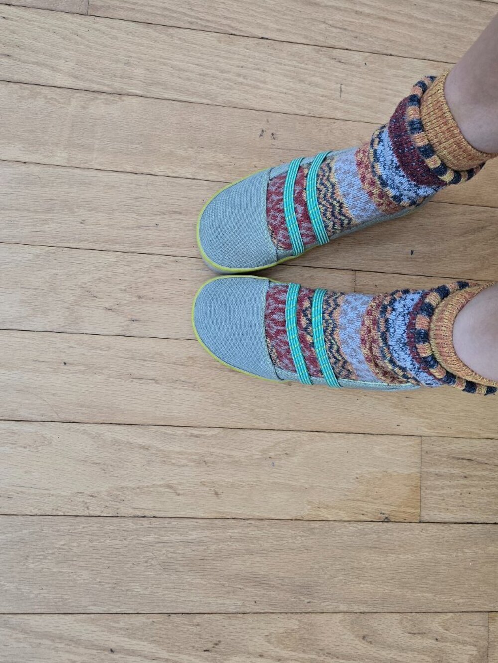 Acorn | Bristol Loafer grey tweed canvas whimsy sneakerina flats | WMS 6